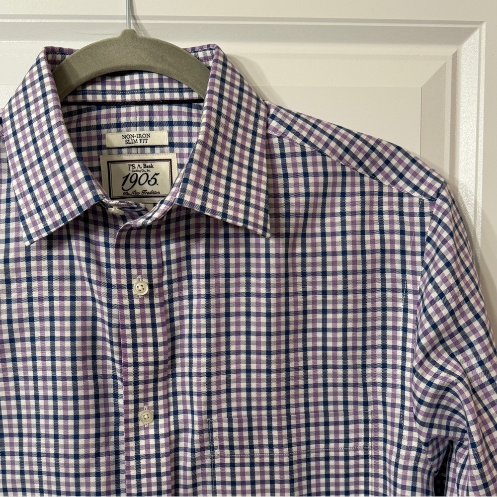Jos. A. Bank Purple 1905 Non iron slim fit long sleeve Button Up Shirt 15-33